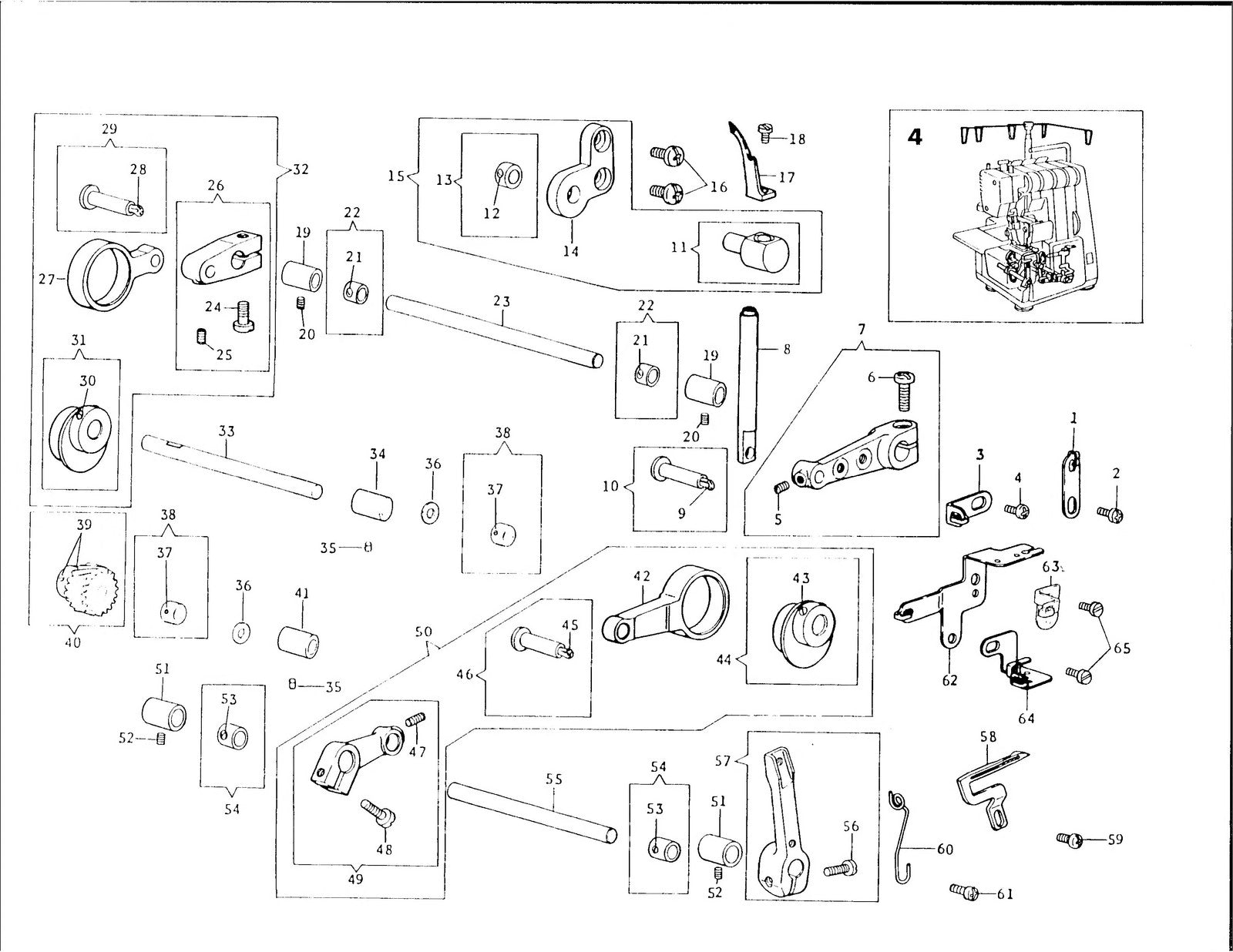 SINGER 14U64A Sewing Machine Parts List Manual 1985 - WIRE BOUND - TOUGH COVERS
