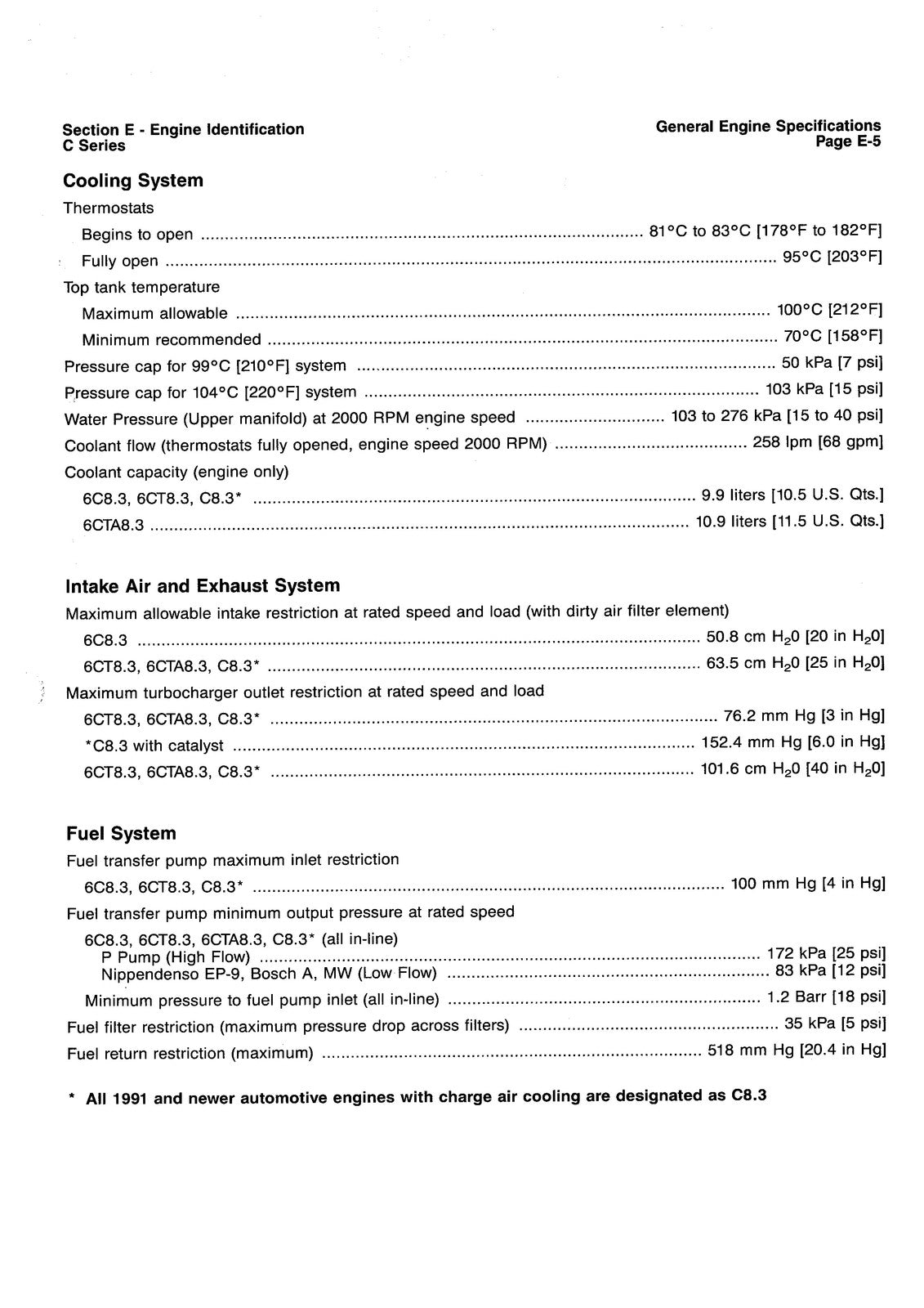 CUMMINS C Series Engine Troubleshooting And Repair Manual - WIRE BOUND - COVERS