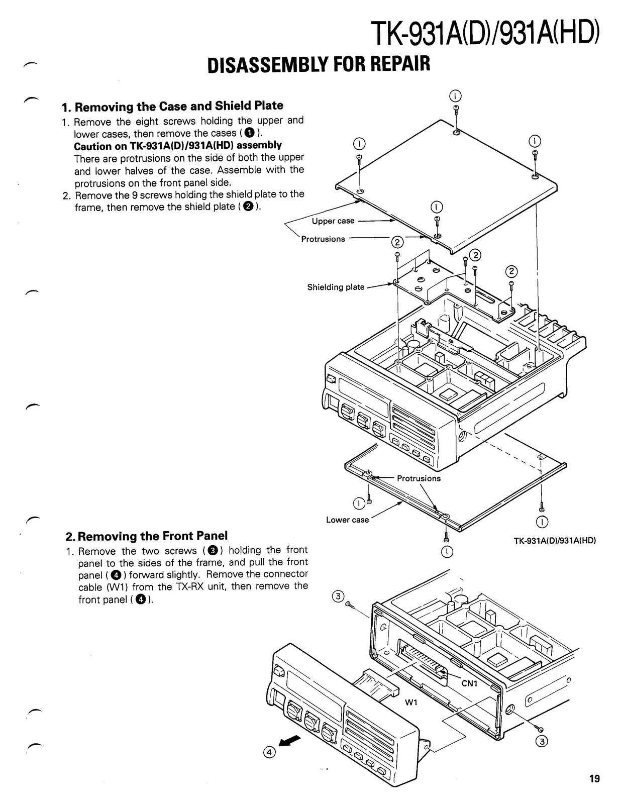 KENWOOD TK-931A UHF FM Transceiver Service Manual - BOUND - COVERS - XL FOLDOUTS