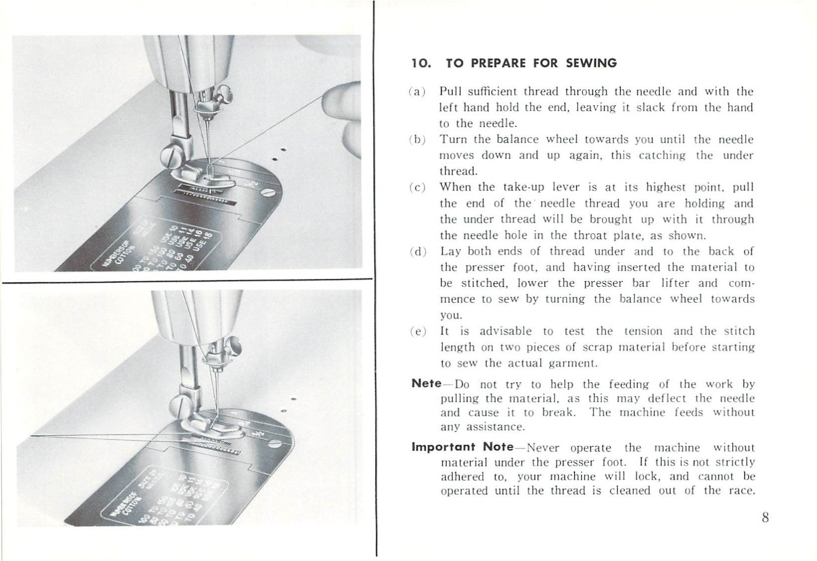 JONES Model K Precision Sewing Machine Instruction Manual - WIRE BOUND - COVERS
