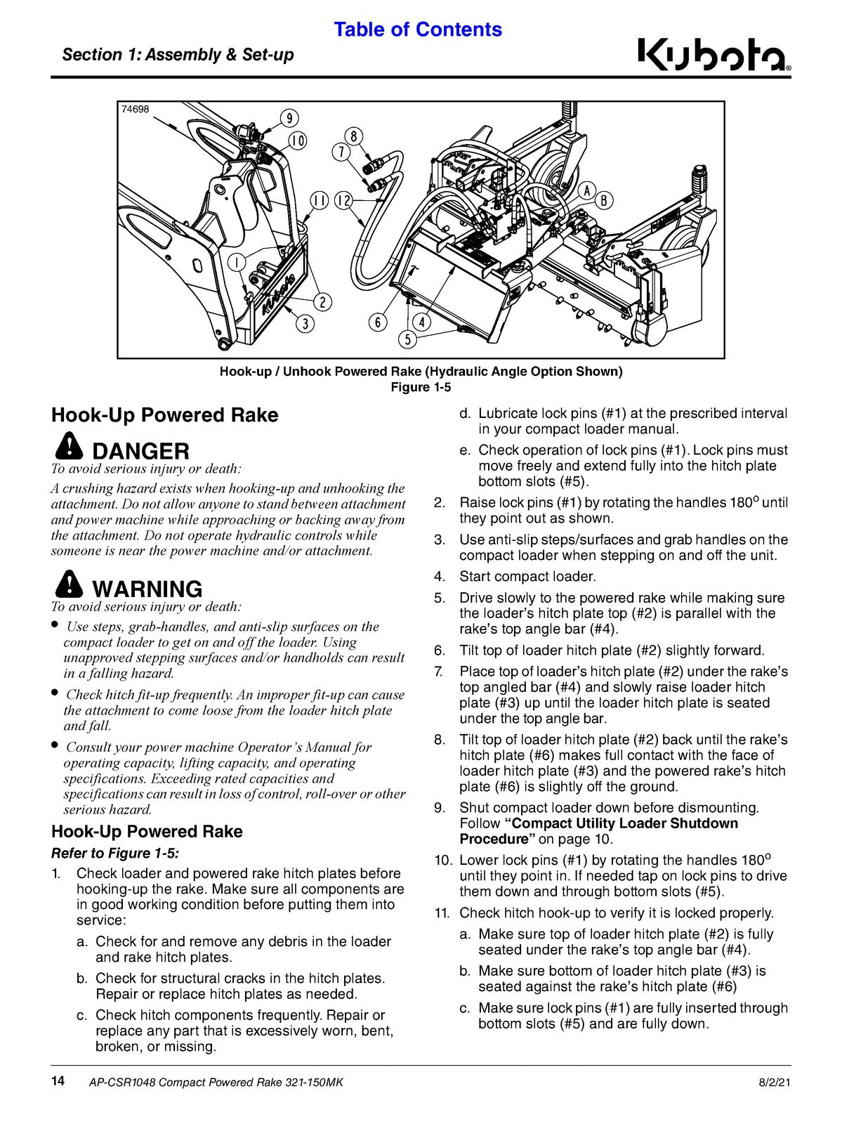 LAND PRIDE CSR10 Series Compact Powered Rakes Operators Manual - WIRE BOUND