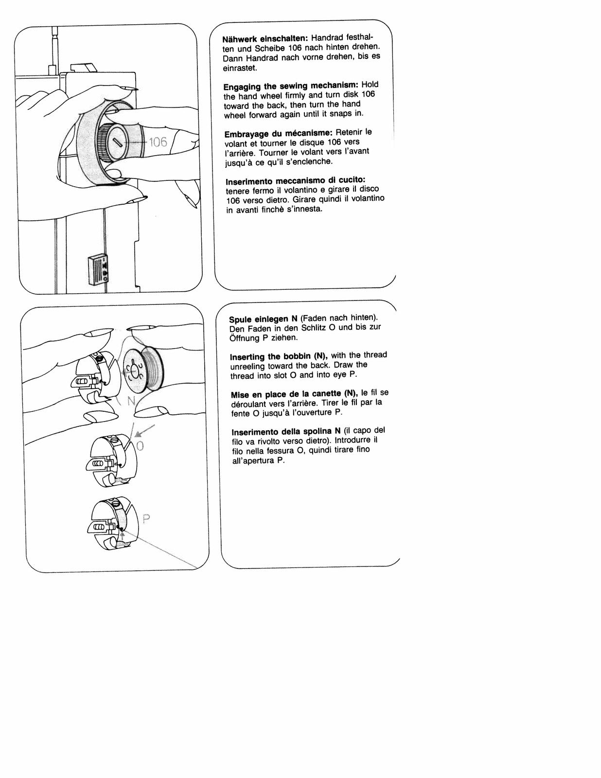 PFAFF Hobbymatic 947 Sewing Machine Instruction Manual - WIRE BOUND - COVERS