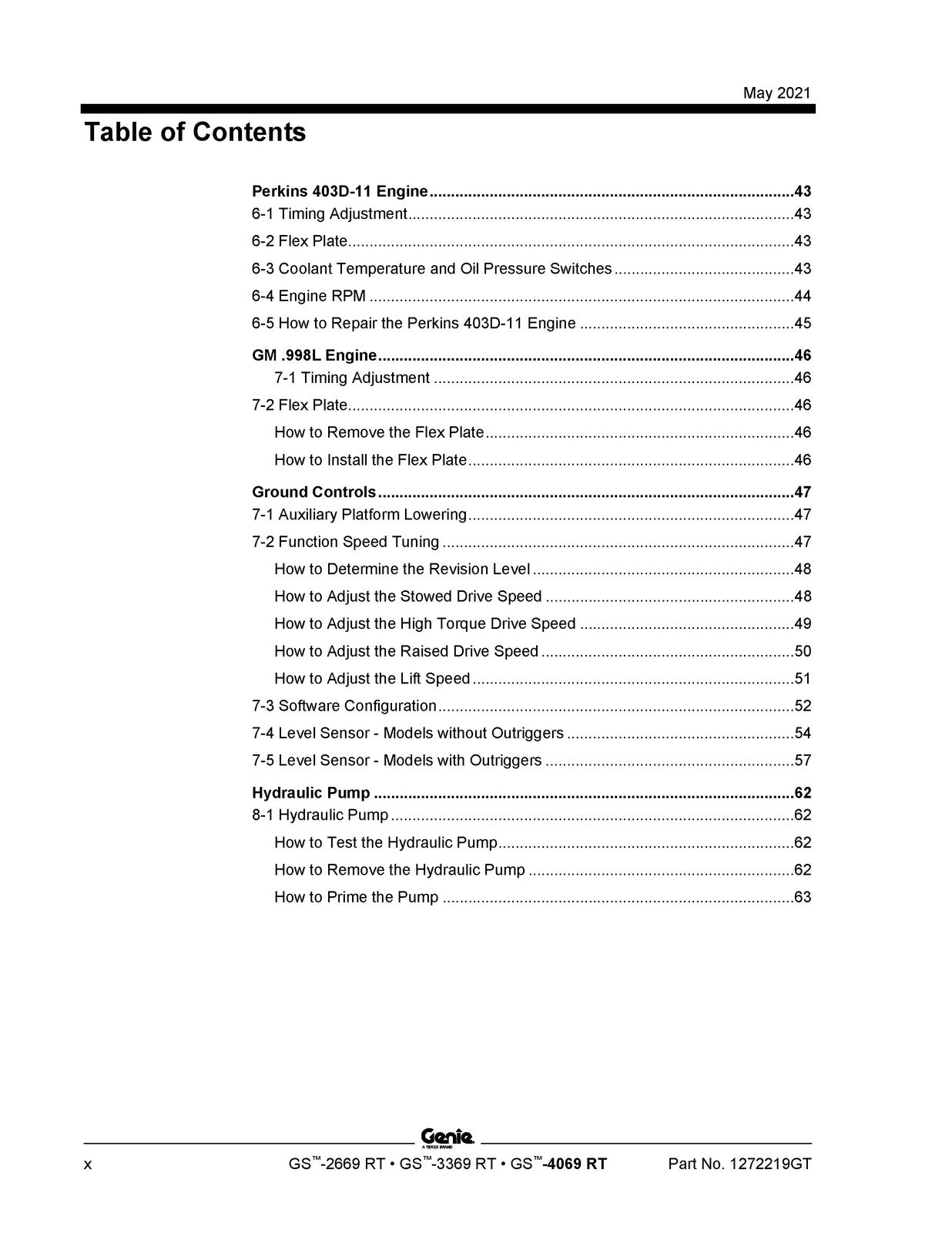 GENIE GS-2669 RT Scissor Lift Service And Repair Manual, BOUND, COVERS, FOLDOUTS