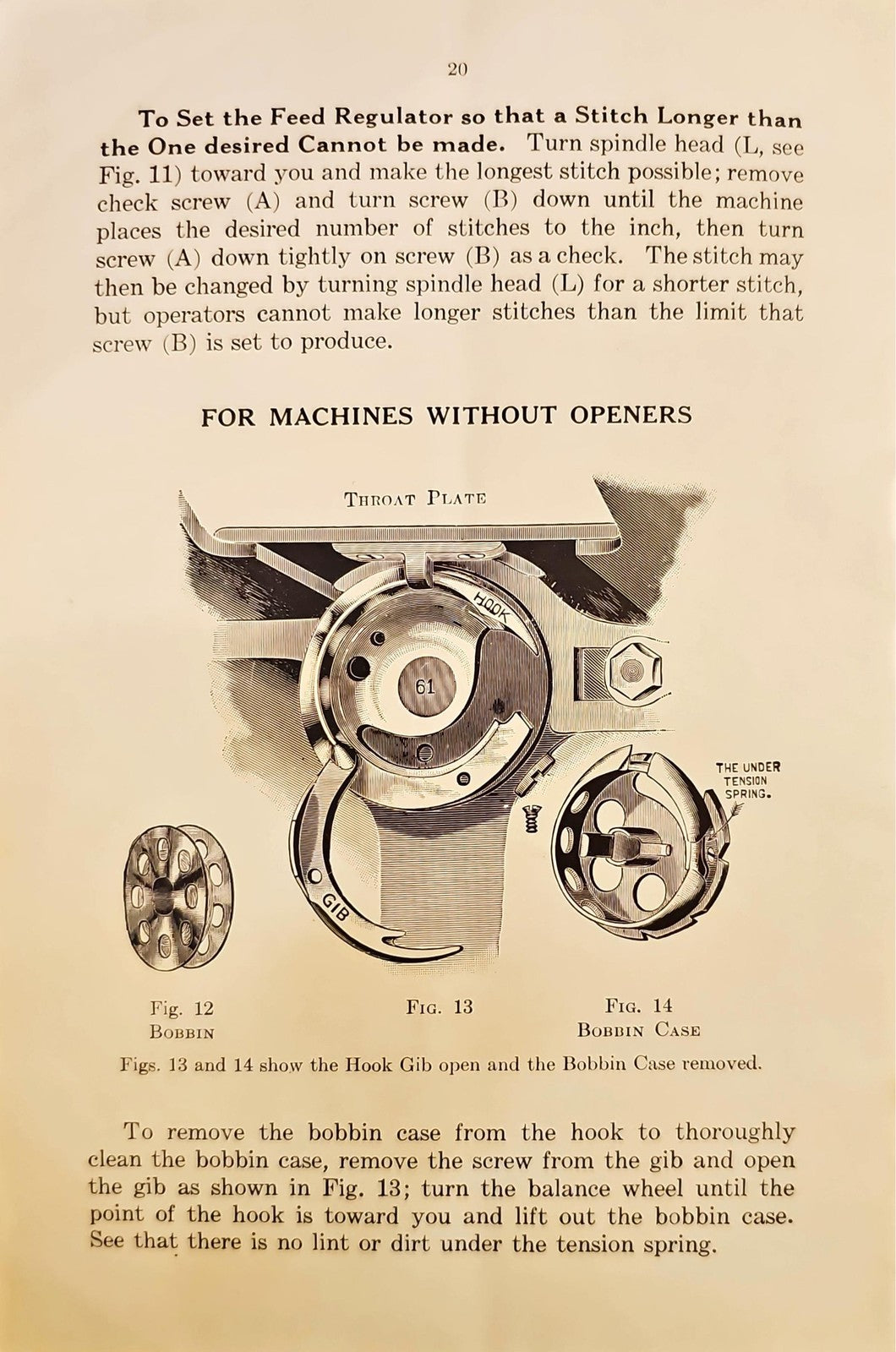 SINGER 61w 62w Sewing Machine Instructions Manual 1926 - WIRE BOUND - COVERS
