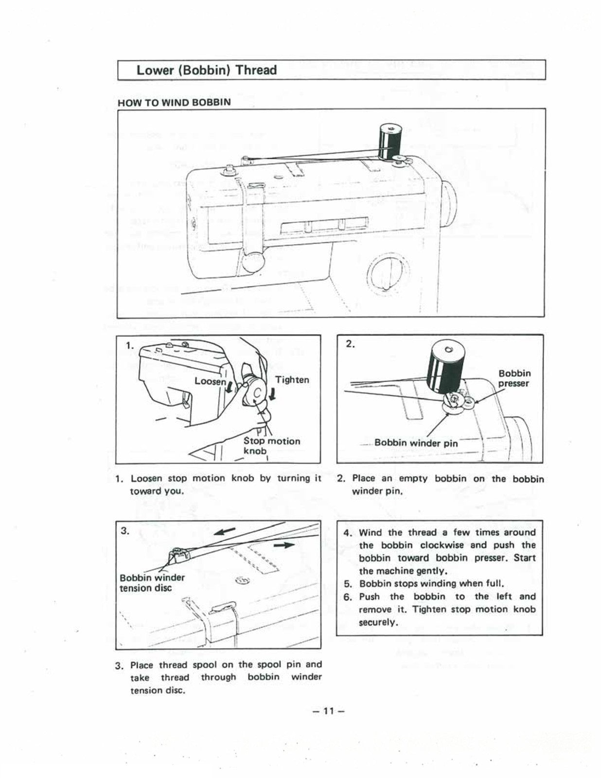 BROTHER VX-810 Sewing Machine Manual - STEEL WIRE BOUND - PROTECTIVE COVERS