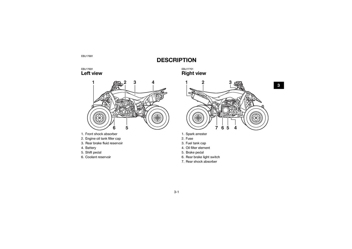 YAMAHA YFZ450 2019 ATV Owners Manual - STEEL WIRE BOUND - PROTECTIVE COVERS