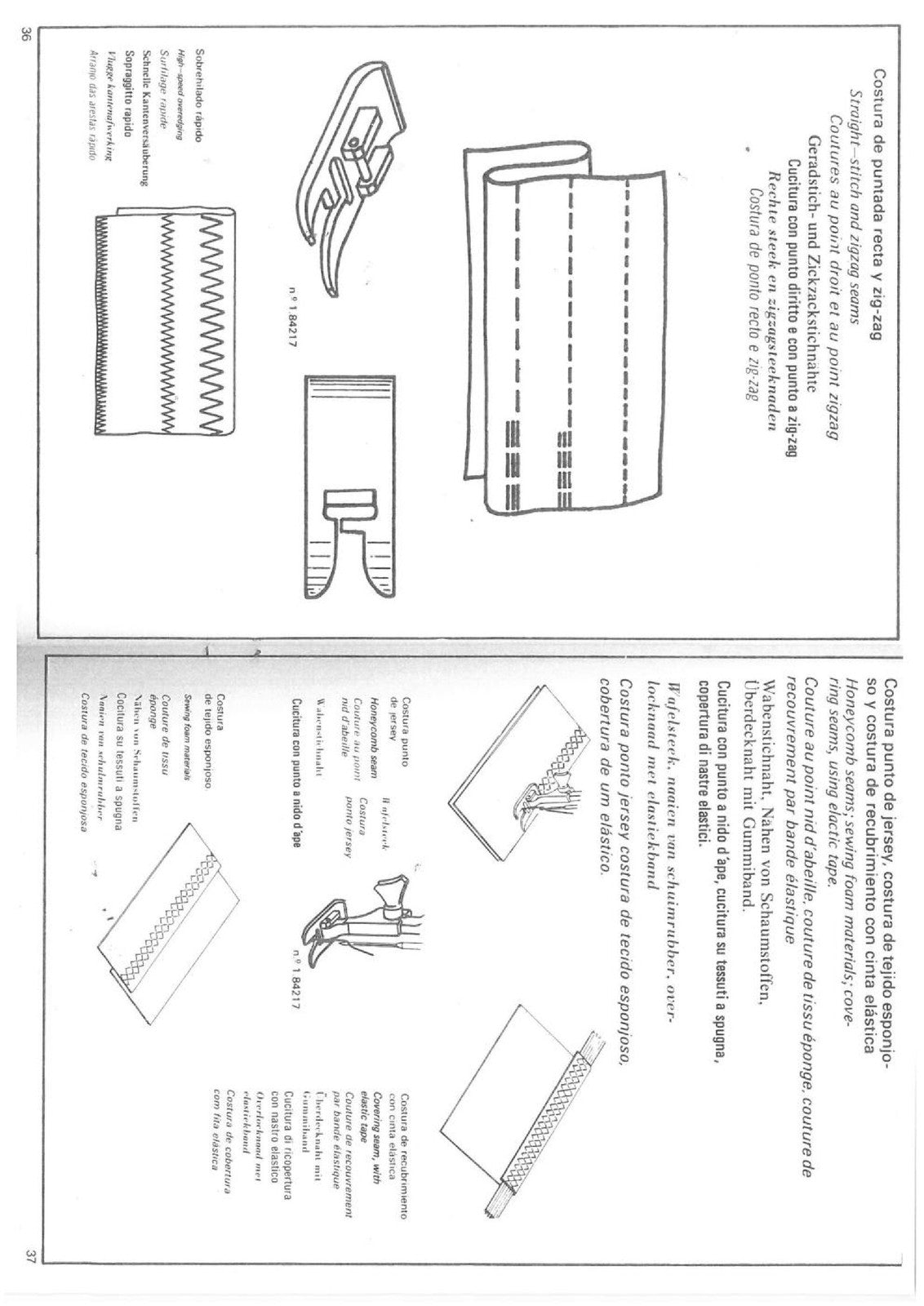 ALFA 3745 3845 Sewing Machine Instruction Manual - WIRE BOUND - TOUGH COVERS