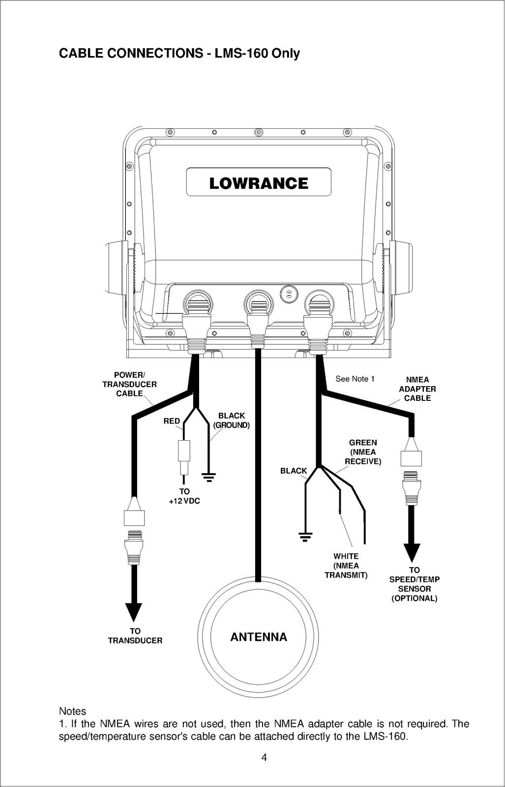 LOWRANCE GlobalMap 1600 LMS-160 Installation And Instructions Manual 1998