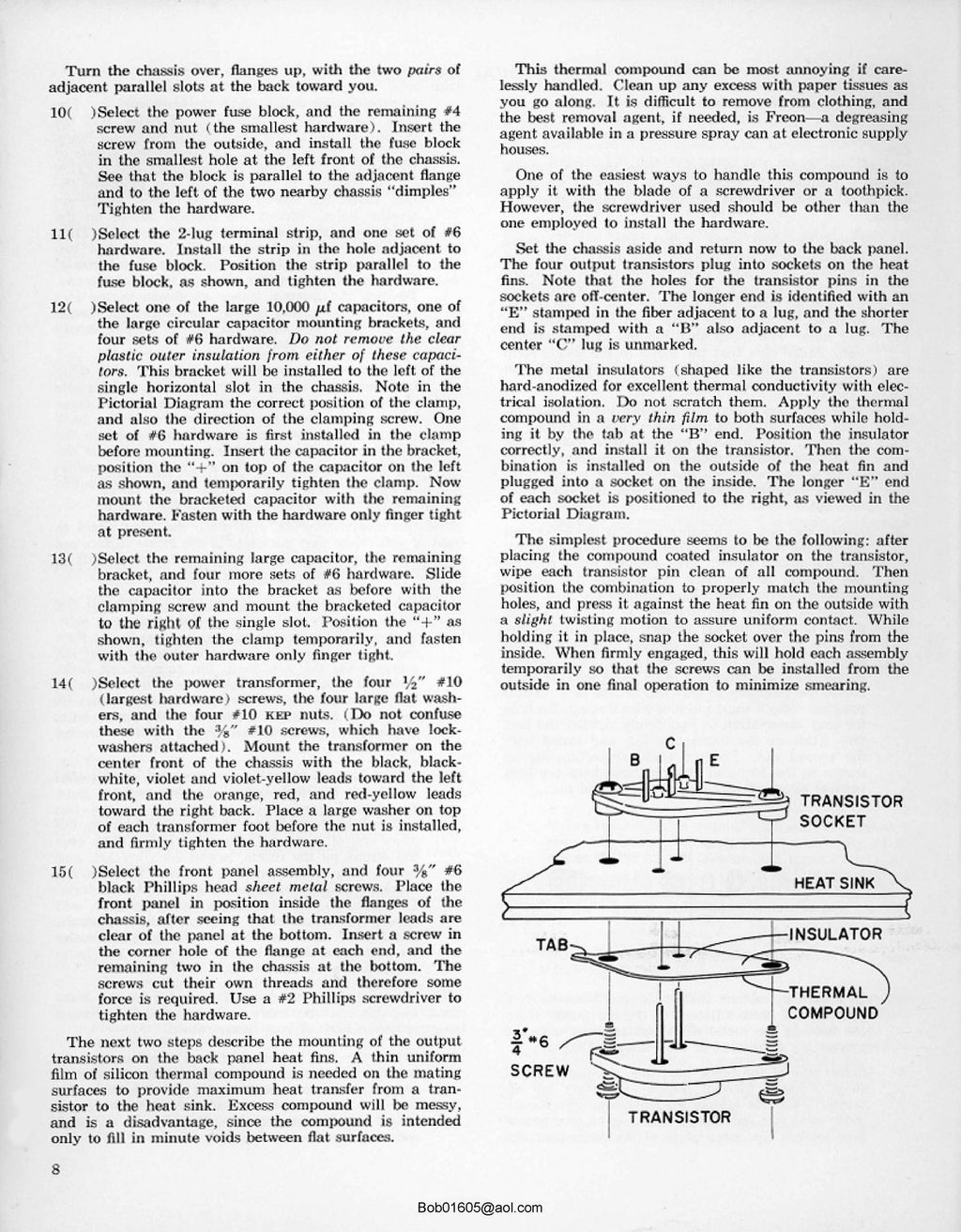 DYNACO STEREO 150 AMPLIFIER OPERATION MANUAL - STEEL WIRE BOUND - TOUGH COVERS