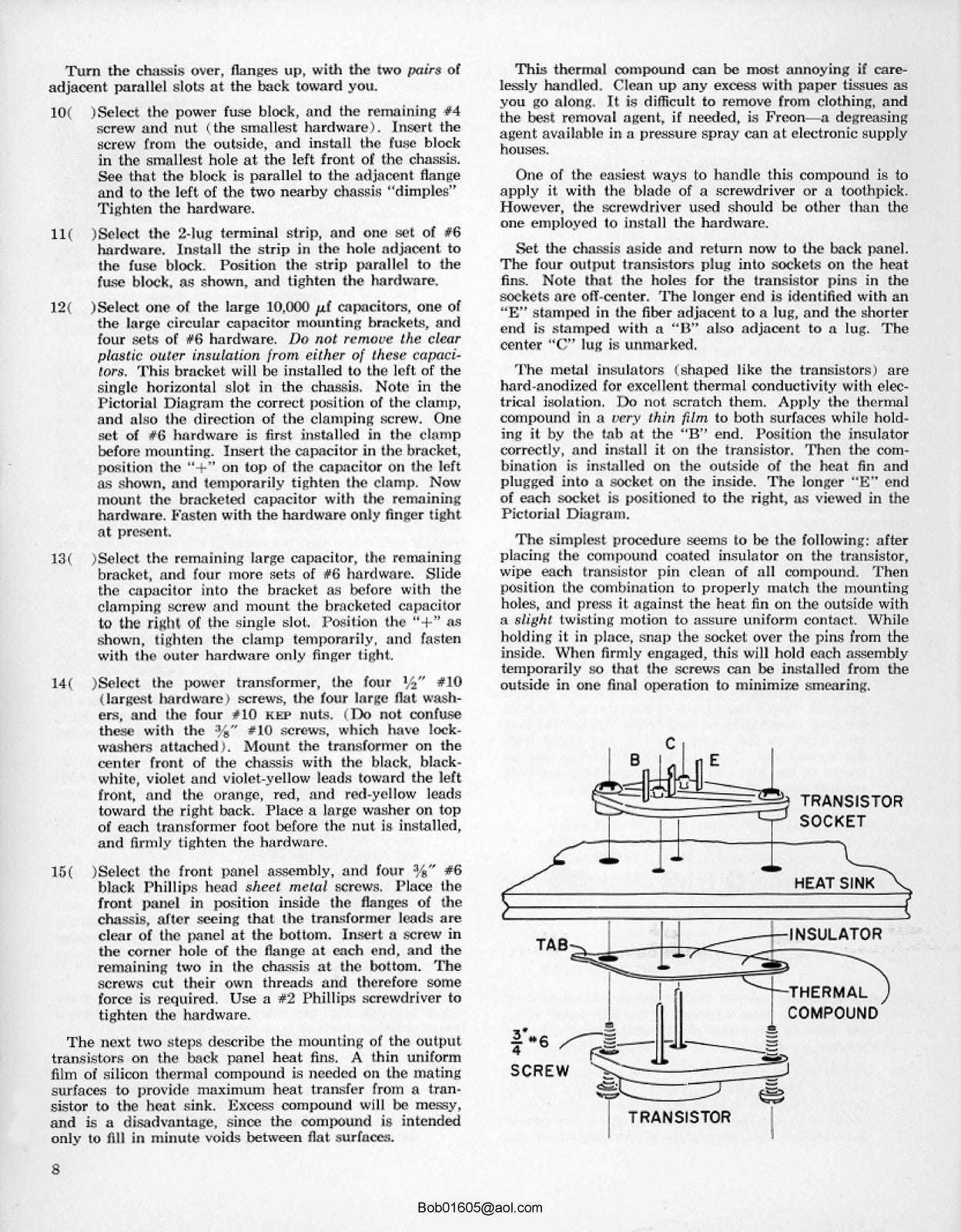 DYNACO STEREO 150 AMPLIFIER OPERATION MANUAL - STEEL WIRE BOUND - TOUGH COVERS