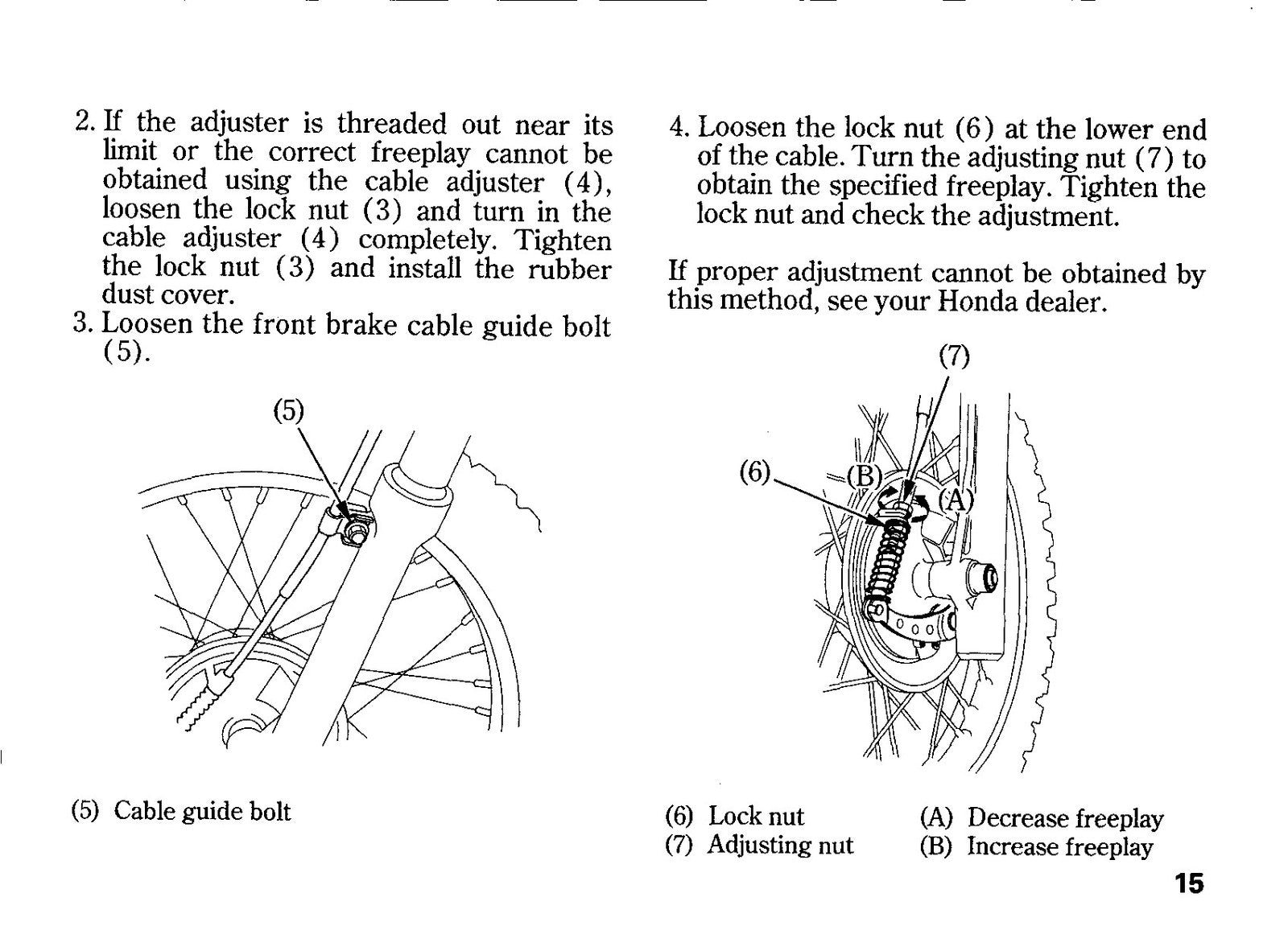 HONDA CRF70F Owners Manual 2007 - STEEL WIRE BOUND - PROTECTIVE COVERS