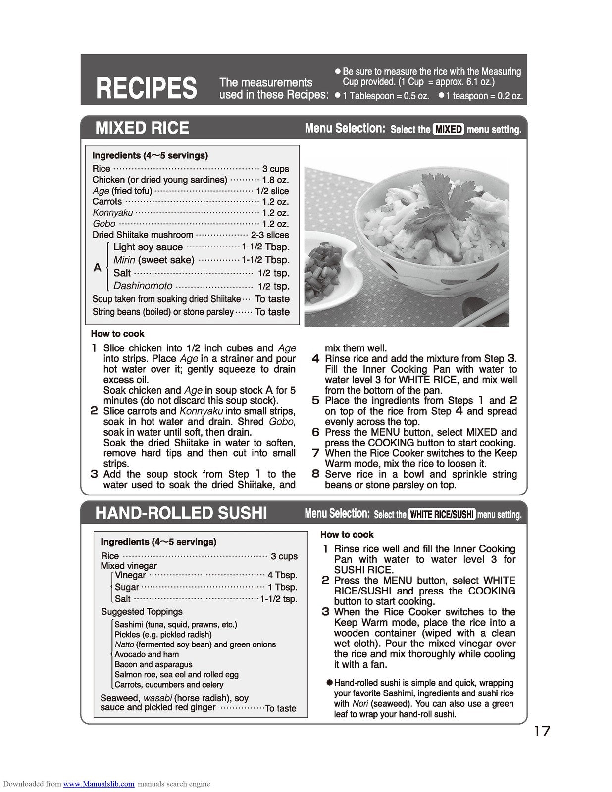 ZOJIRUSHI NS-TGC10 18 Micom Rice Cooker Operating Instructions Manual - BOUND