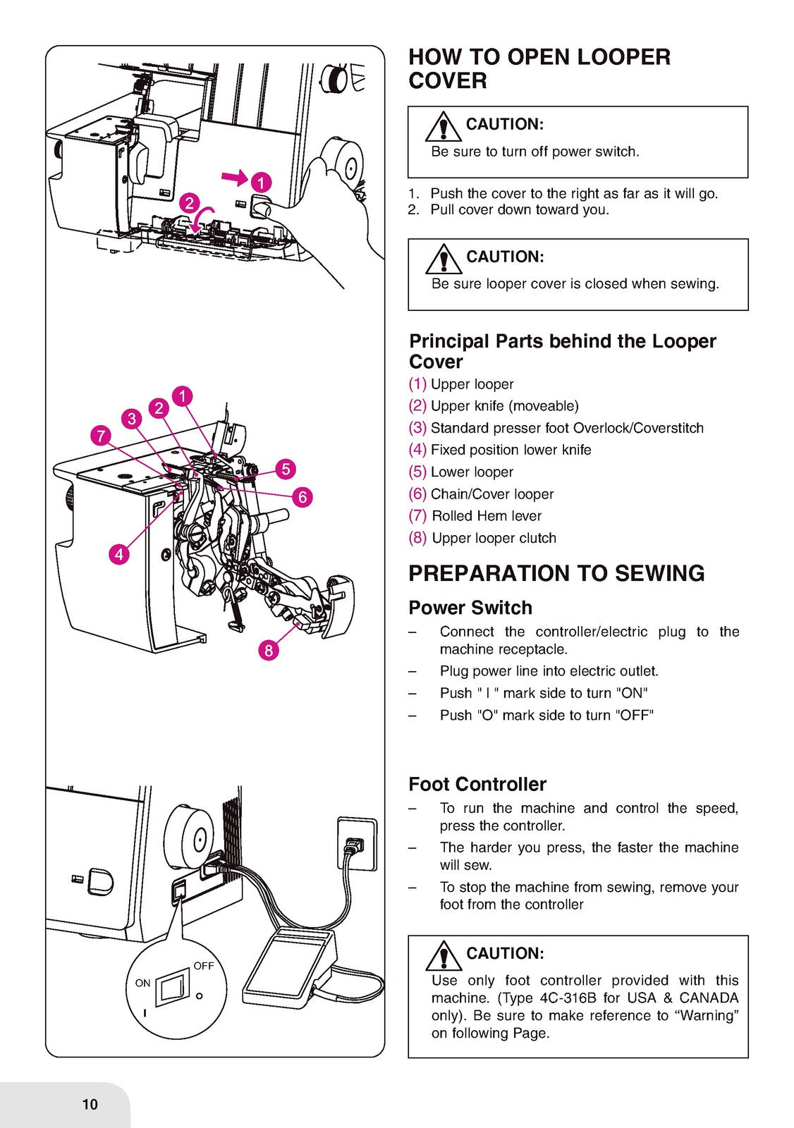 BERNINA Bernette B48 FunLock Overlocker Instruction Manual - WIRE BOUND - COVERS