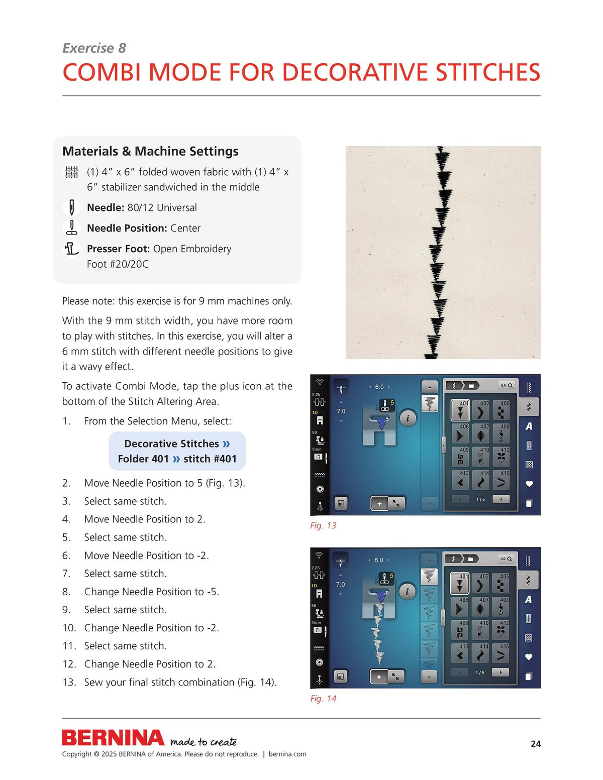 BERNINA 3 4 5 7 Series Sewing Workbook - STEEL WIRE BOUND - PROTECTIVE COVERS