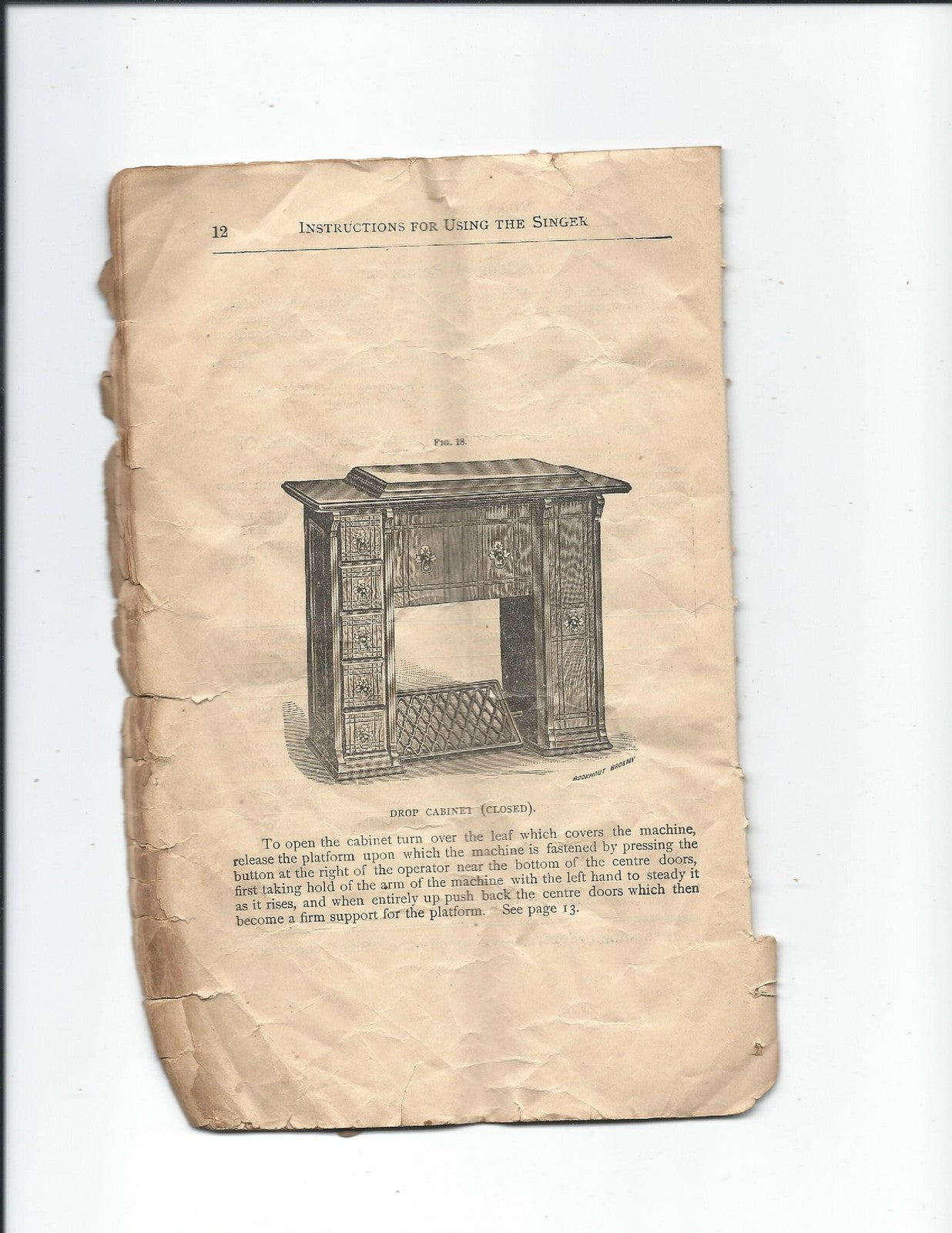SINGER Vibrating Shuttle No 2 Sewing Machine Instructions Manual 1891 - BOUND
