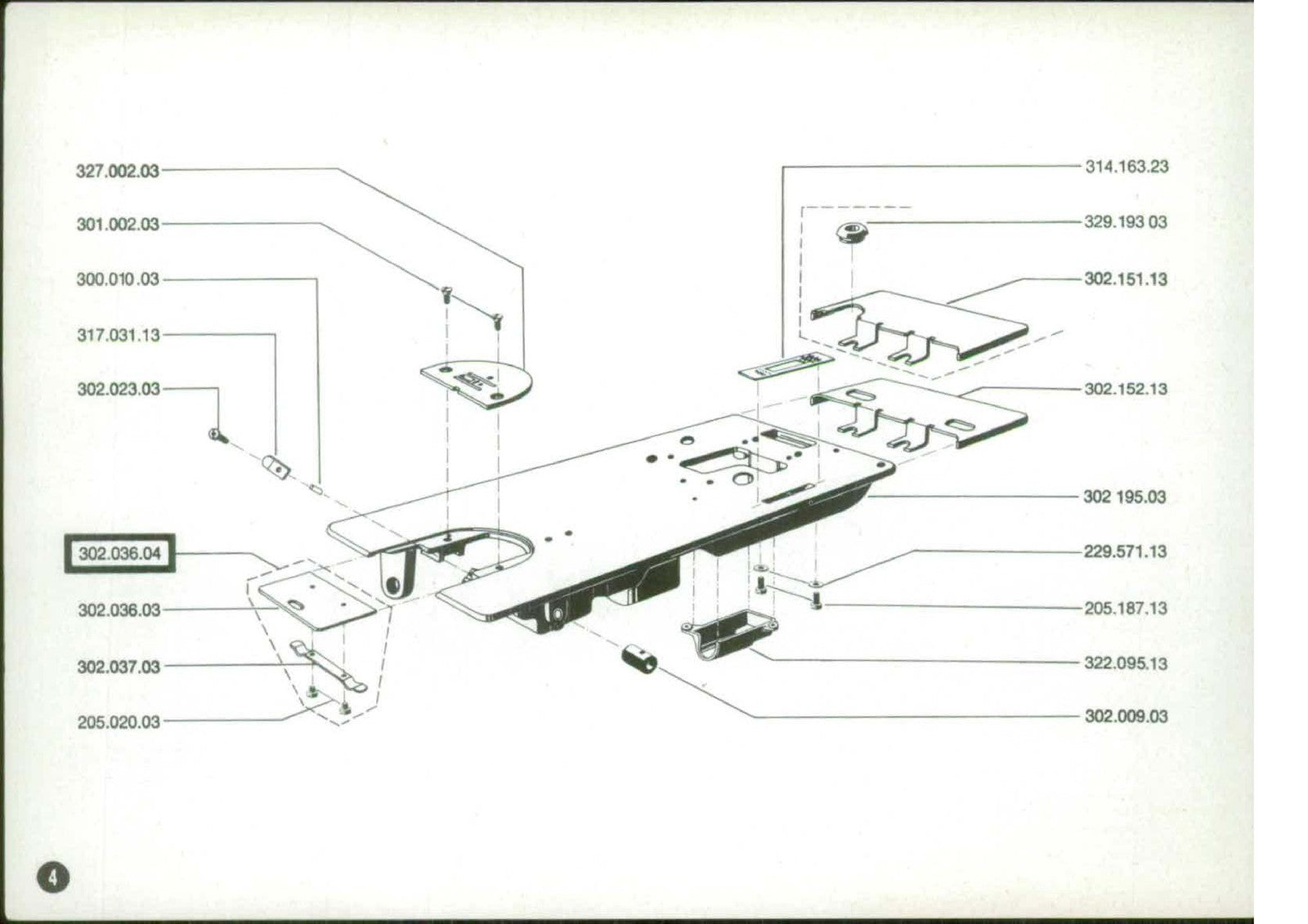 BERNINA 840 841 842 850 Sewing Machine Exploded Parts Manual - WIRE BOUND