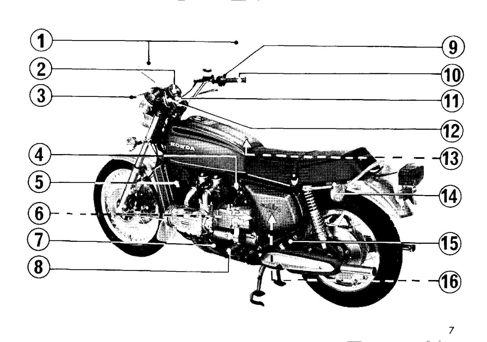 HONDA GL1000 Owners Manual 1975 - BOUND - COVERS - XL FOLDOUT PAGES