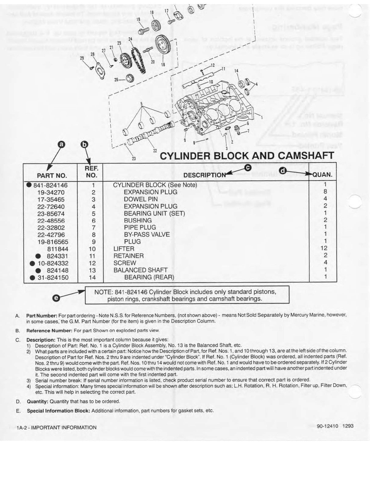 MERCURY MERCRUISER GM V-6 229 262 MCM 185R 185MR 205MR Service Manual 1994