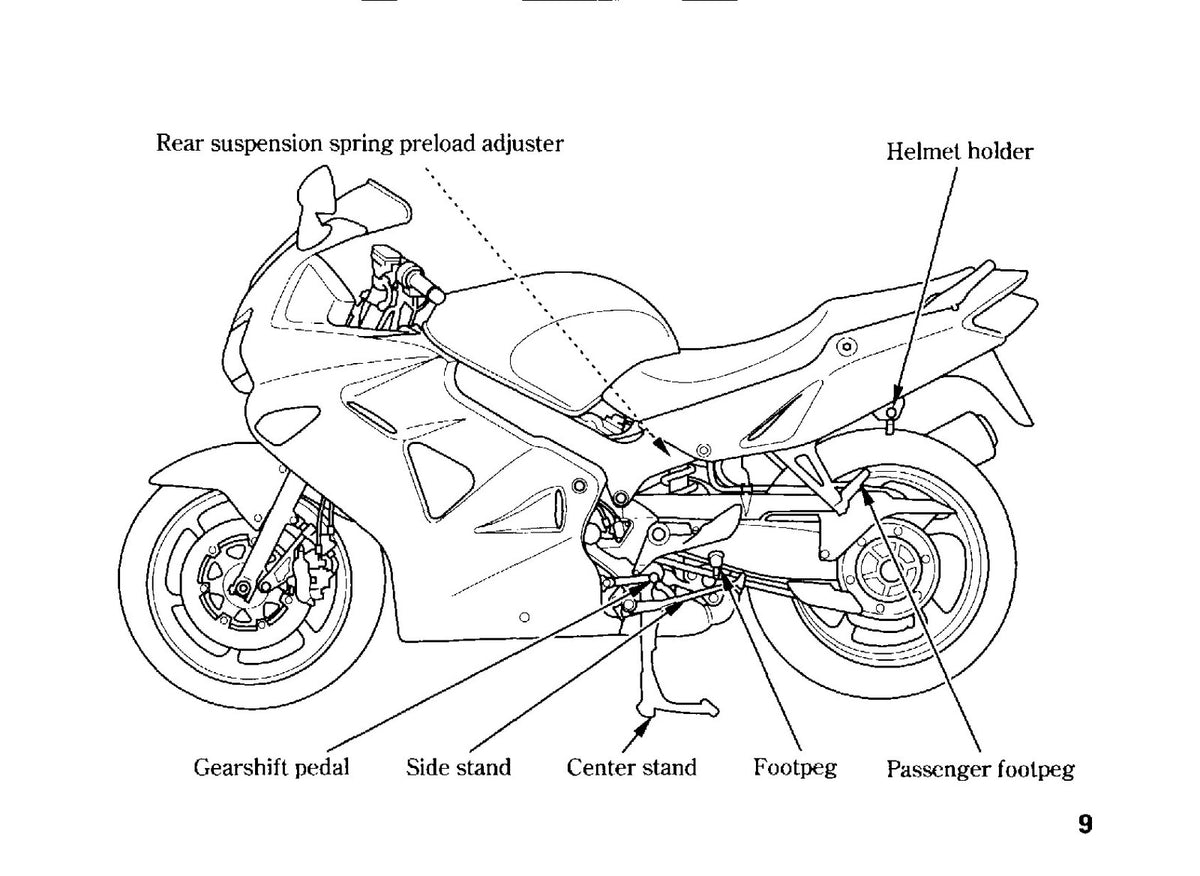 HONDA VFR800FI Owners Manual 1998 - BOUND - COVERS - XL FOLDOUT PAGES