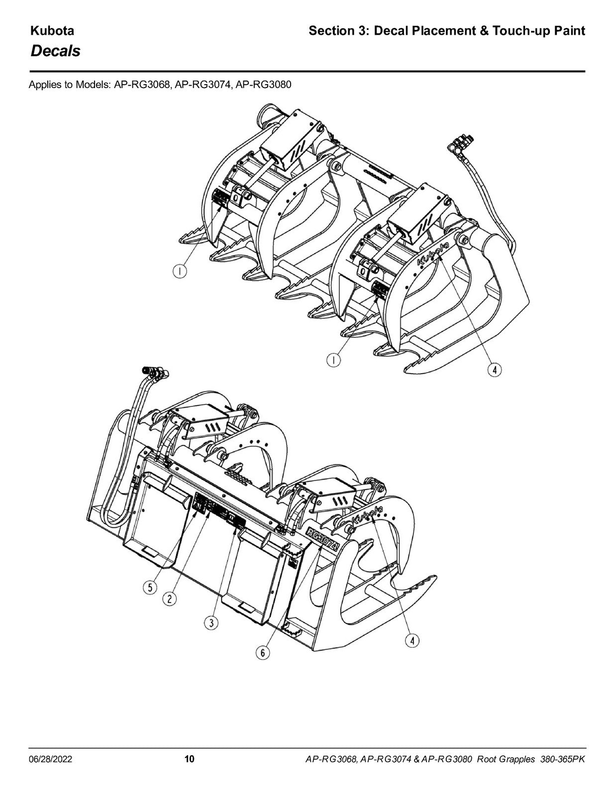 LAND PRIDE RG30 Series Root Grapples Parts Manual 2022 - WIRE BOUND - COVERS