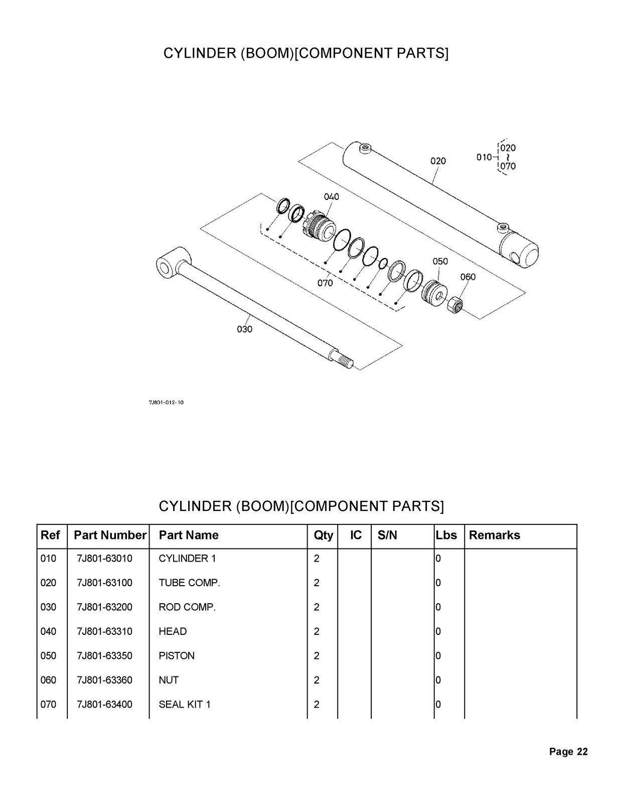 KUBOTA B26 TL500 Loader Illustrated Parts List Manual - WIRE BOUND - COVERS