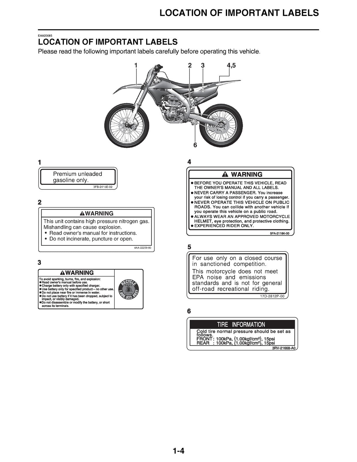YAMAHA YZ250F YZ250FM Owners Service Manual 2021 - BOUND - COVERS - XL FOLDOUTS