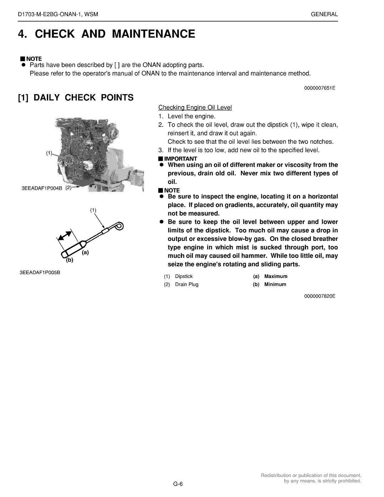 KUBOTA D1703-M-E2BG-ONAN-1 Diesel Engine Workshop Manual 2004 - WIRE BOUND