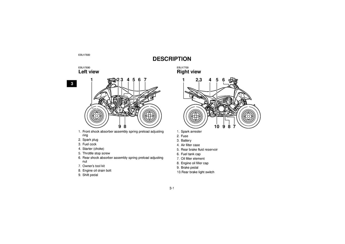 YAMAHA YFM25RB YFM250RB ATV Owners Manual 2011 - STEEL WIRE BOUND - TOUGH COVERS