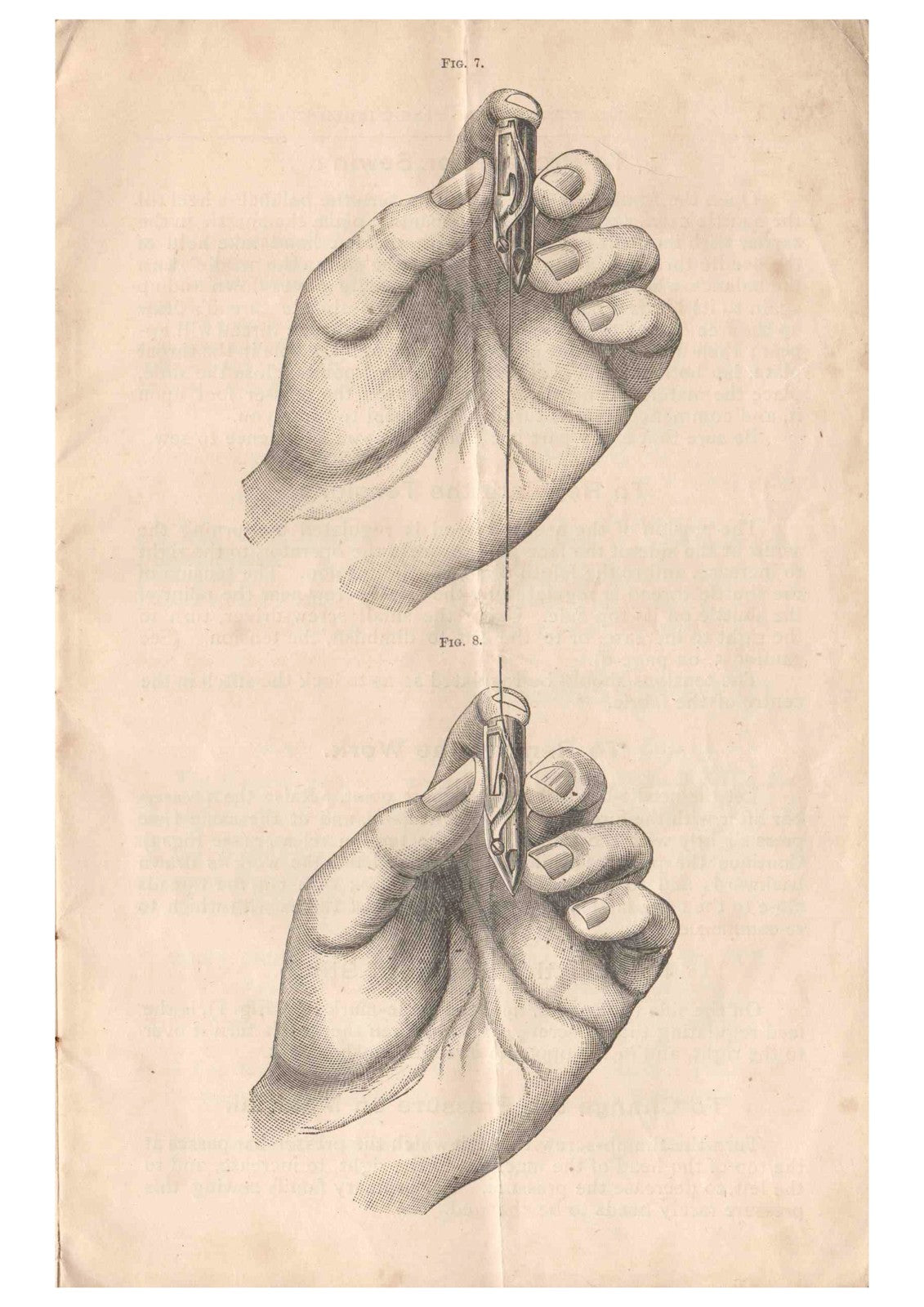 SINGER Fiddlebase from 1891 Sewing Machine Instruction Manual - WIRE BOUND