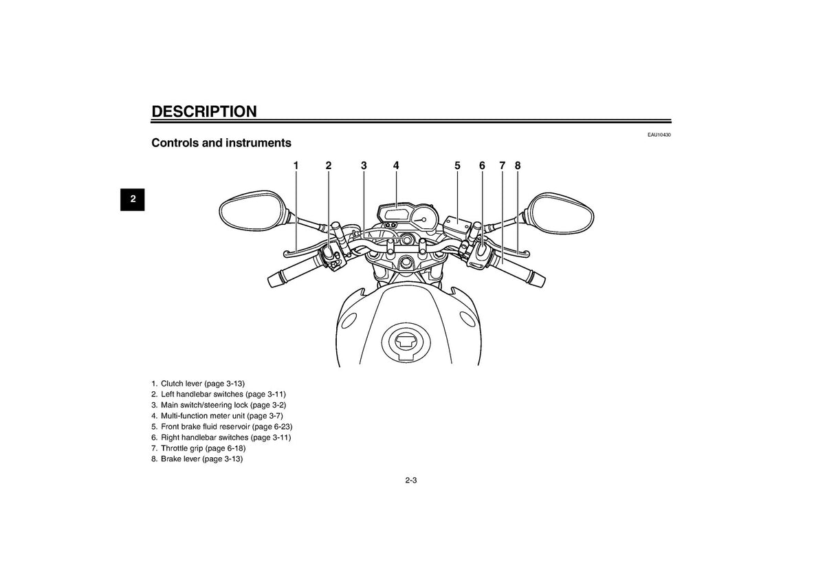 YAMAHA XJ6N Motorcycle Owners Manual 2009 - STEEL WIRE BOUND - PROTECTIVE COVERS