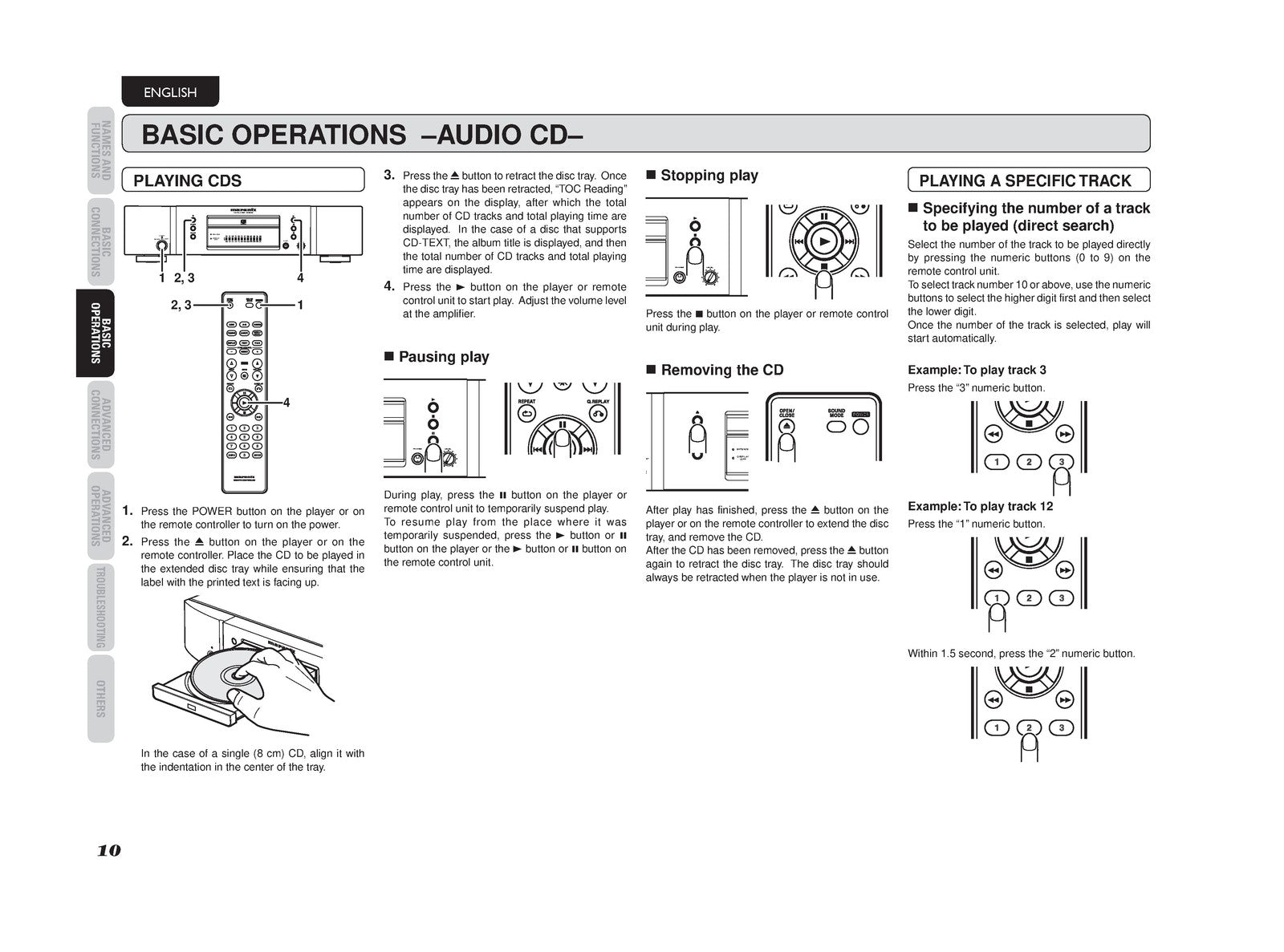 MARANTZ CD5003 CD Player Owners Manual - STEEL WIRE BOUND - PROTECTIVE COVERS
