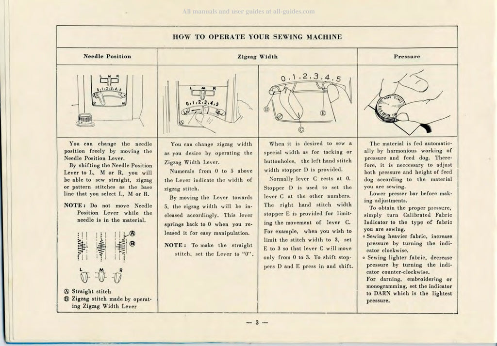 BROTHER 181 Sewing Machine Instruction Manual - STEEL WIRE BOUND - TOUGH COVERS