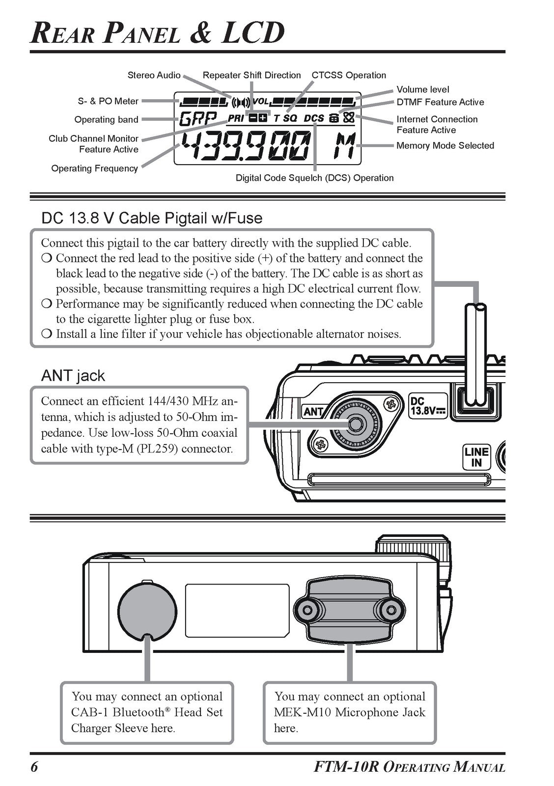 YAESU FTM-10R VHF UHF Dual Band FM Transceiver Operating Manual - WIRE BOUND
