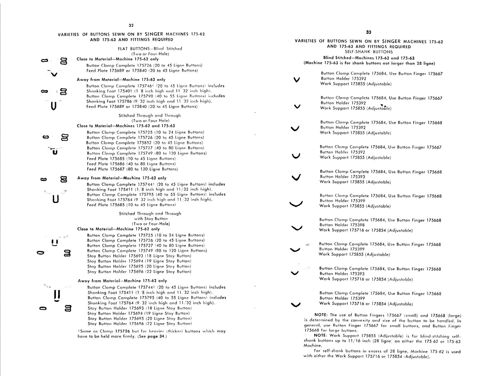 SINGER 176-62 175-63 Sewing Machine Service Manual - WIRE BOUND - TOUGH COVERS