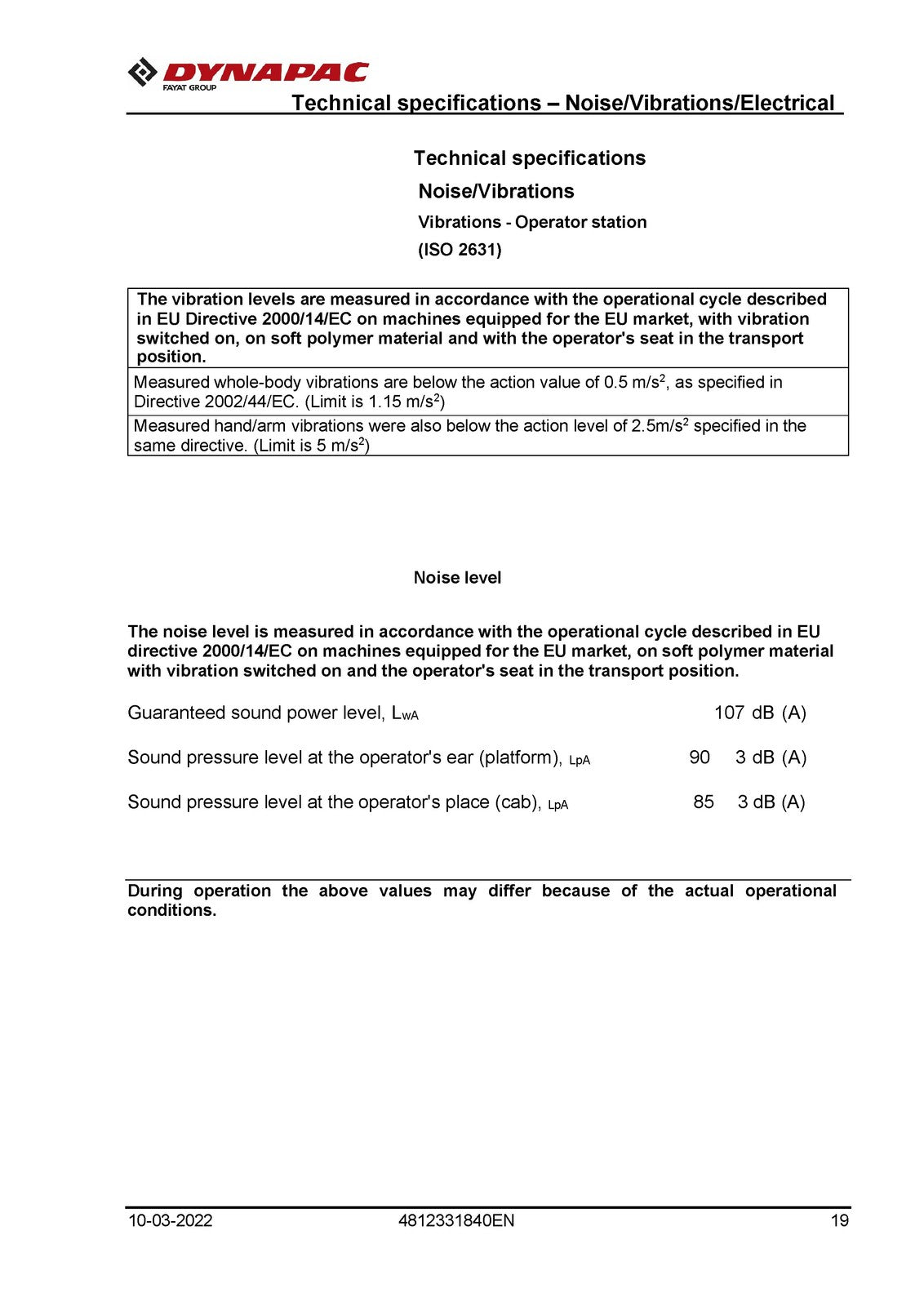 DYNAPAC CA25 CA30 CA35 Vibratory Roller Operating And Maintenance Manual - BOUND