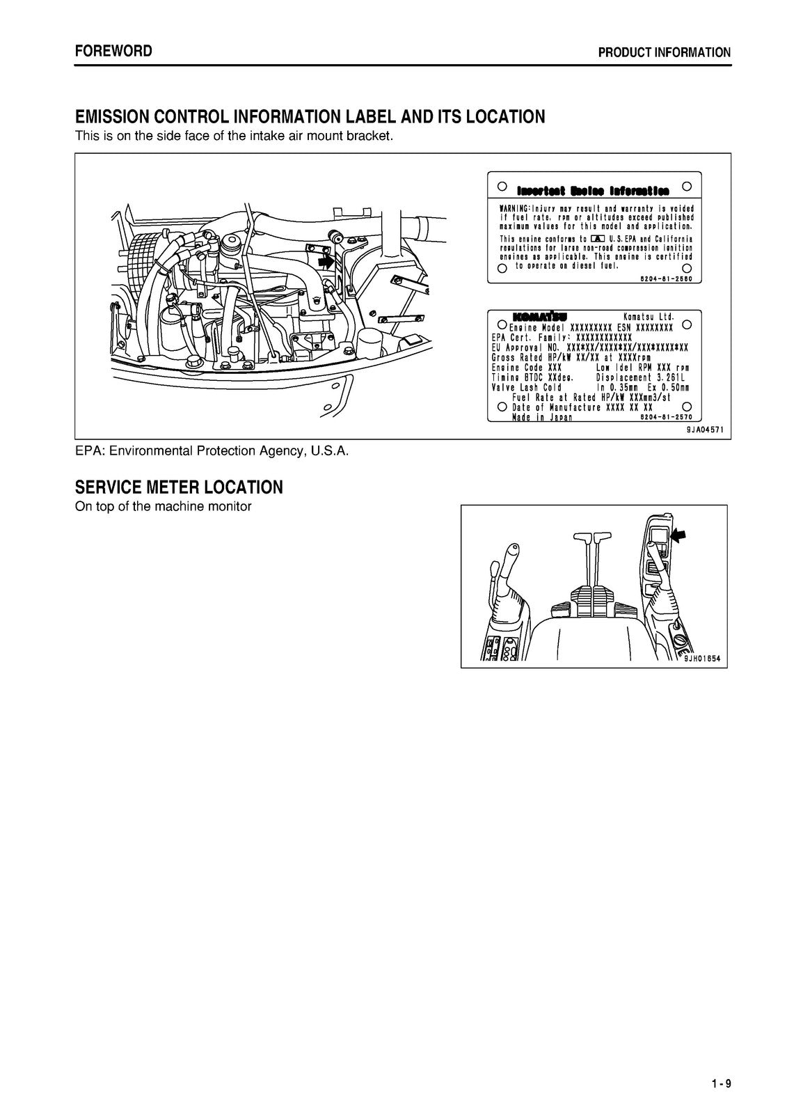 KOMATSU PC78MR-6 Service & Operators Manual BUNDLE - WIRE BOUND - TOUGH COVERS
