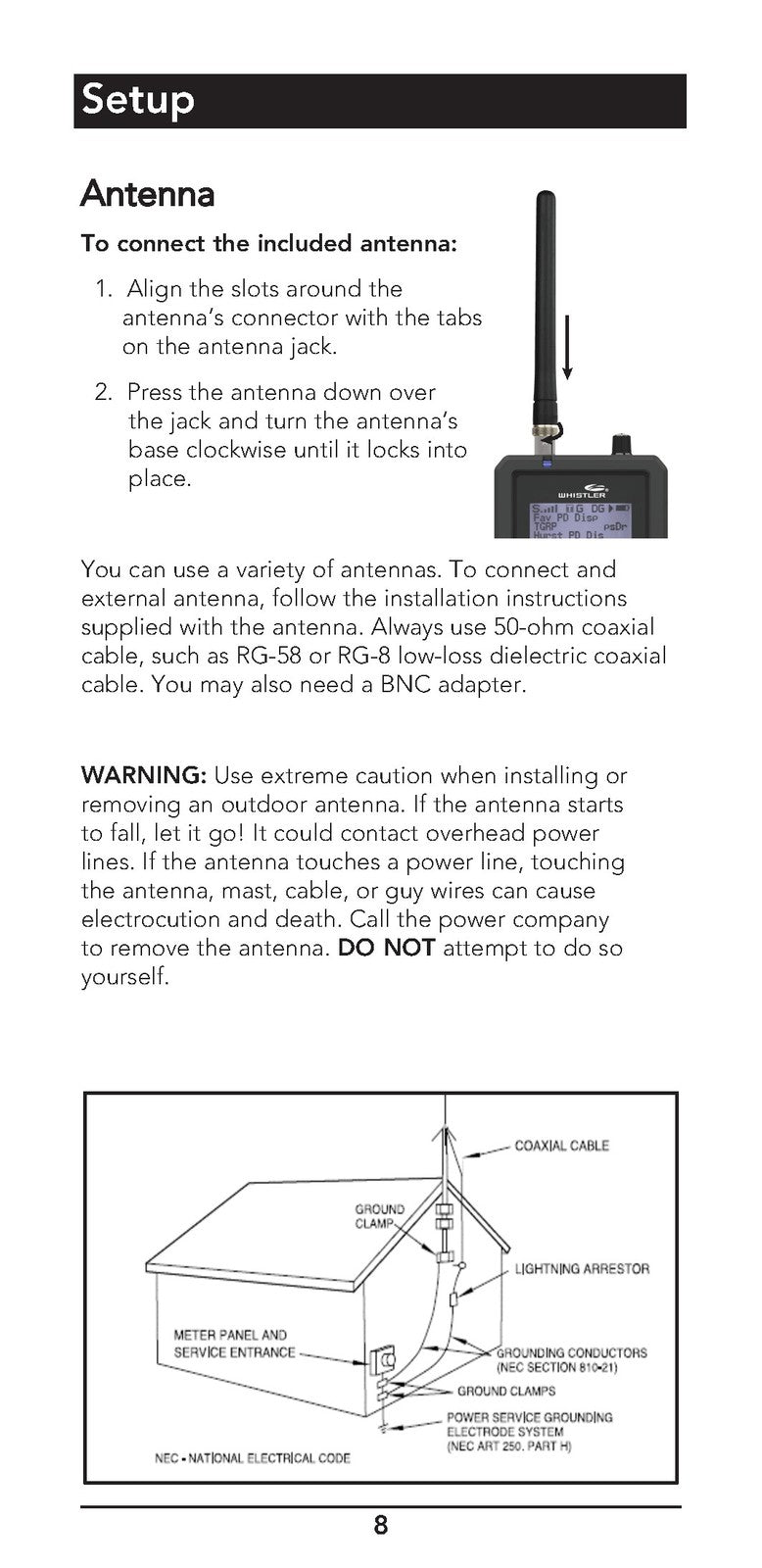 WHISTLER TRX-1 Scanner Radio User Manual - STEEL WIRE BOUND - PROTECTIVE COVERS