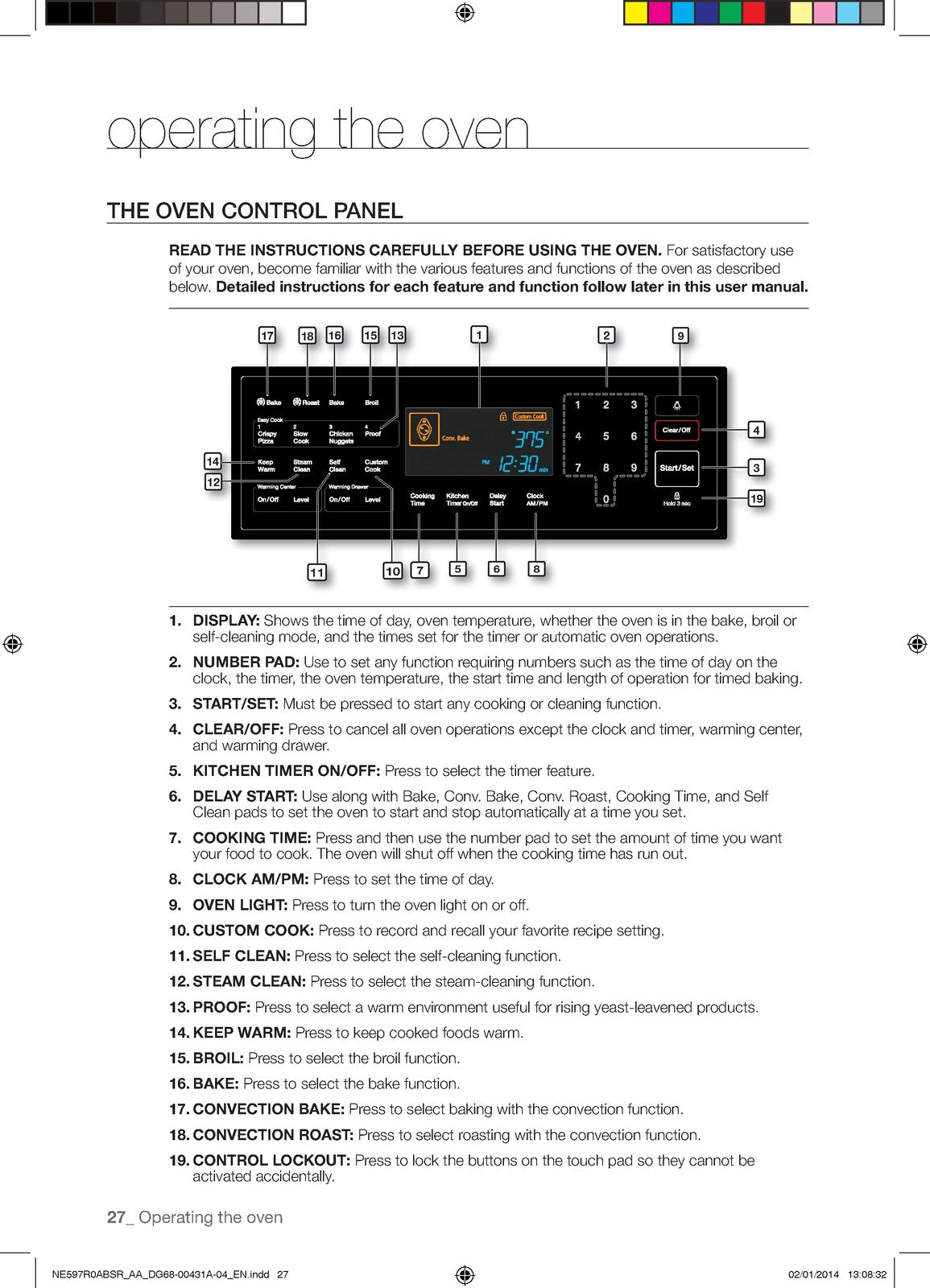 SAMSUNG NE597R0ABSR Electric Range User Manual - STEEL WIRE BOUND - TOUGH COVERS