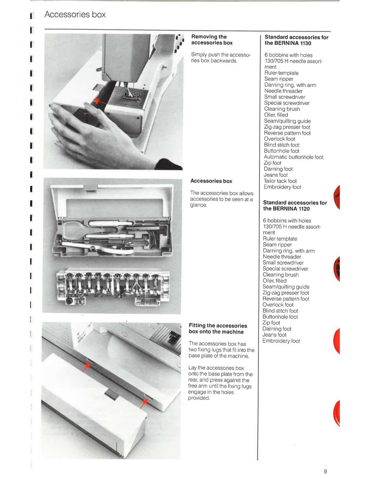 BERNINA 1120 1130 Operators & Service Manual BUNDLE - WIRE BOUND - TOUGH COVERS