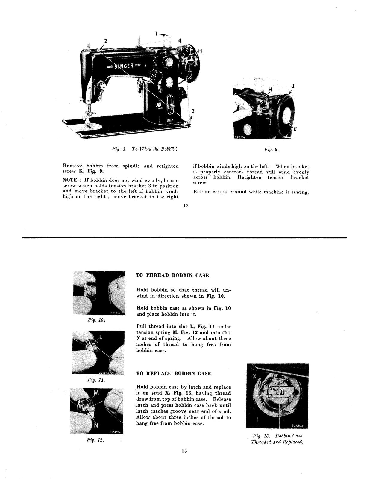 SINGER 306K 306W Sewing Machine Manual - STEEL WIRE BOUND - TOUGH COVERS