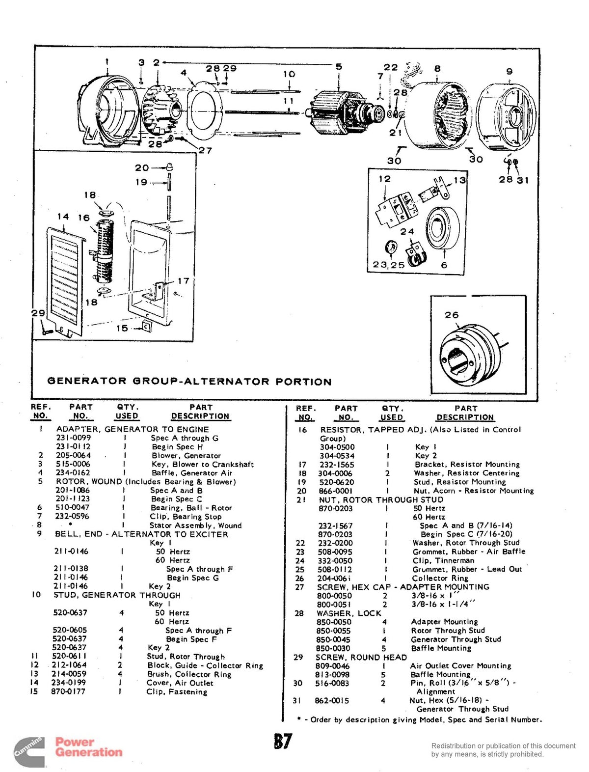 ONAN MDJB Series Genset Operators And Parts Manual 1973 - WIRE BOUND - COVERS