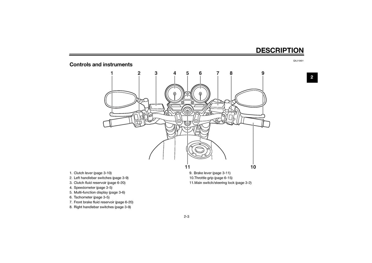YAMAHA XJR1300C Motorcycle Owners Manual 2015 - STEEL WIRE BOUND - TOUGH COVERS