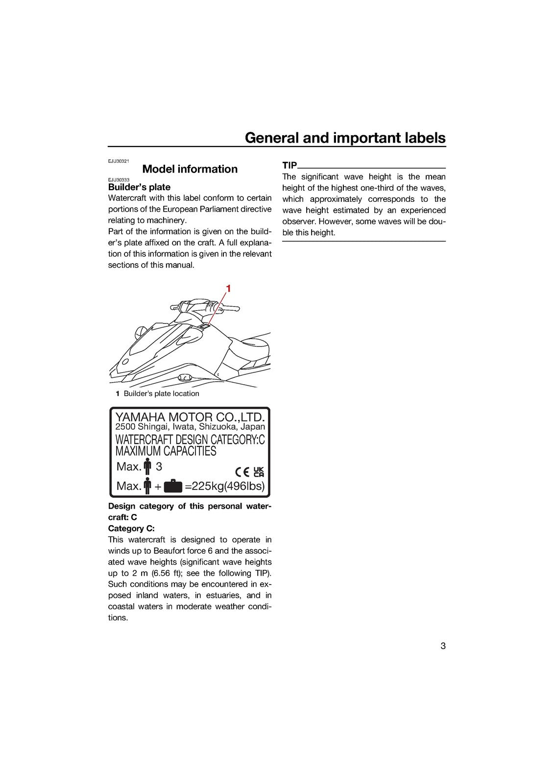 YAMAHA 2023 WaveRunner EX EX Sport EX Deluxe EX Owners Operators Manual - BOUND
