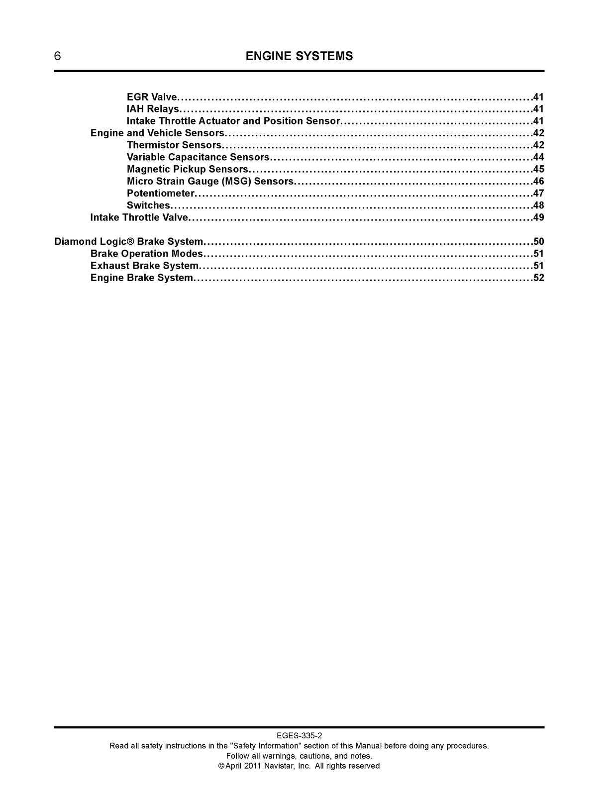 INTERNATIONAL MaxxForce DT 9 10 EPA07 Engine Service Manual 2011 - WIRE BOUND