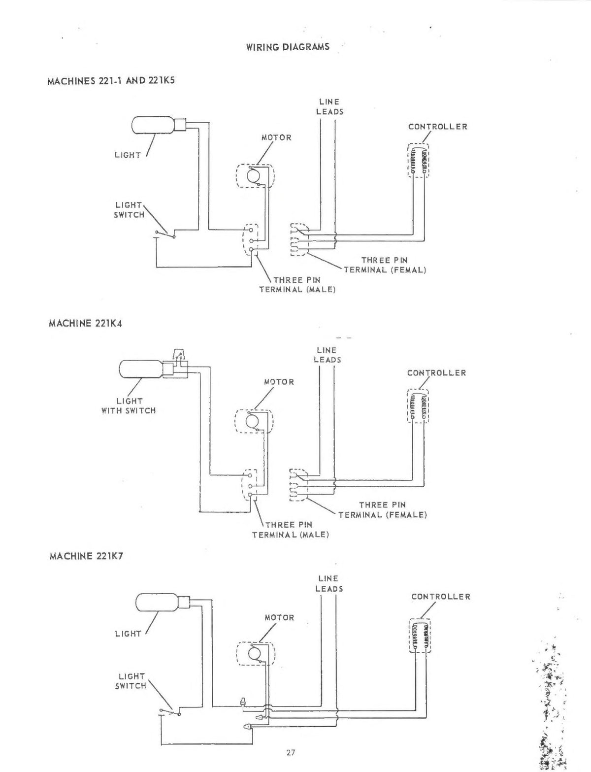 SINGER 221 222K Featherweight Service Manual - STEEL WIRE BOUND - TOUGH COVERS