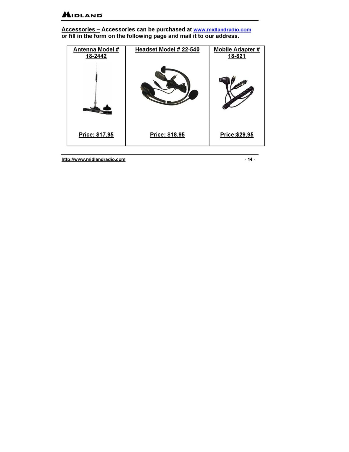 MIDLAND 75-822 CB Radio Owners Manual - STEEL WIRE BOUND - PROTECTIVE COVERS