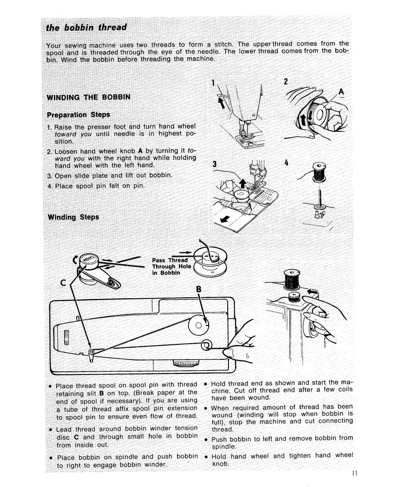 SINGER 6105 Free-Arm Zig-Zag Sewing Machine Instruction Manual - WIRE BOUND
