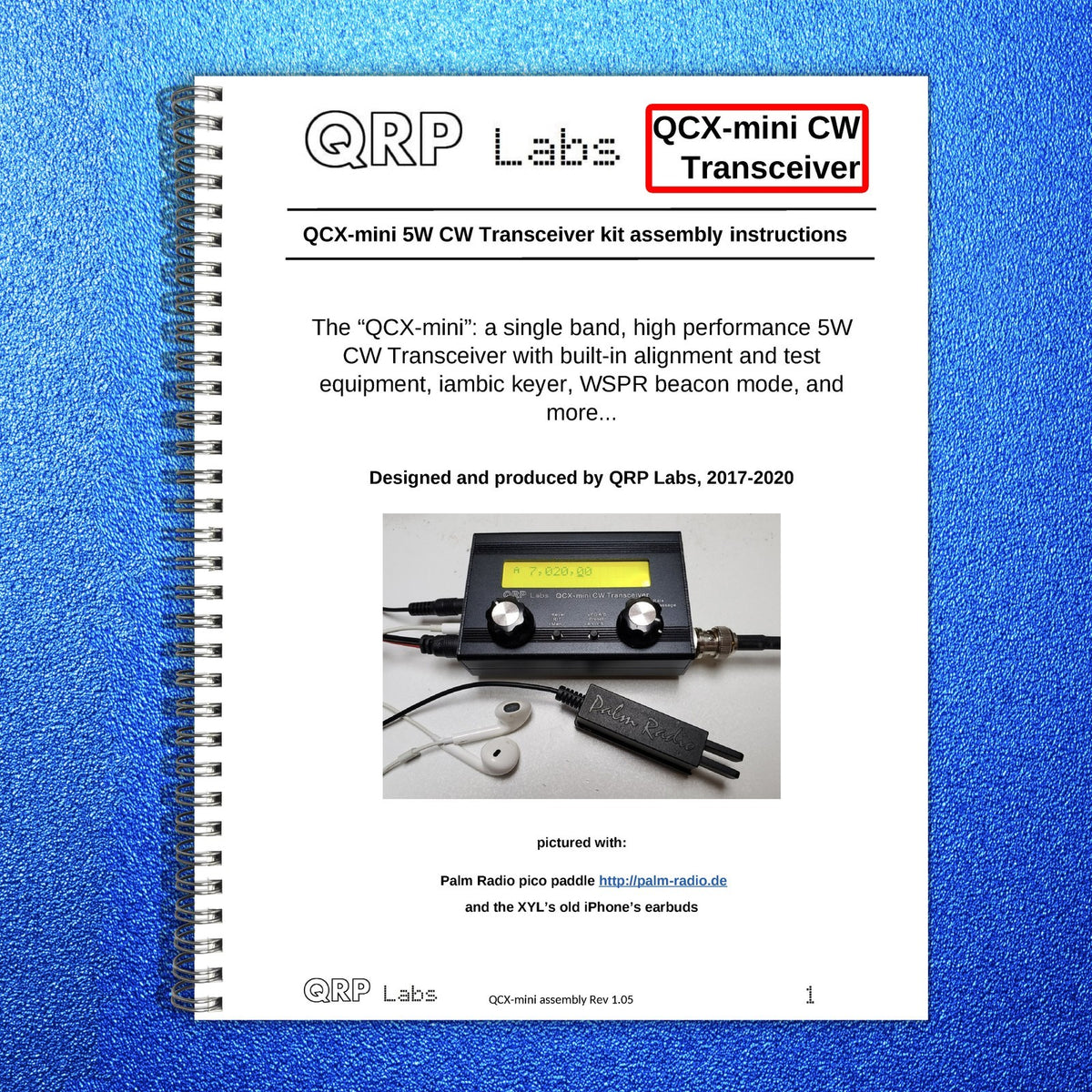QRP LABS QCX-Mini QDX QMX Assembly & Operators Manual BUNDLE - WIRE BOUND