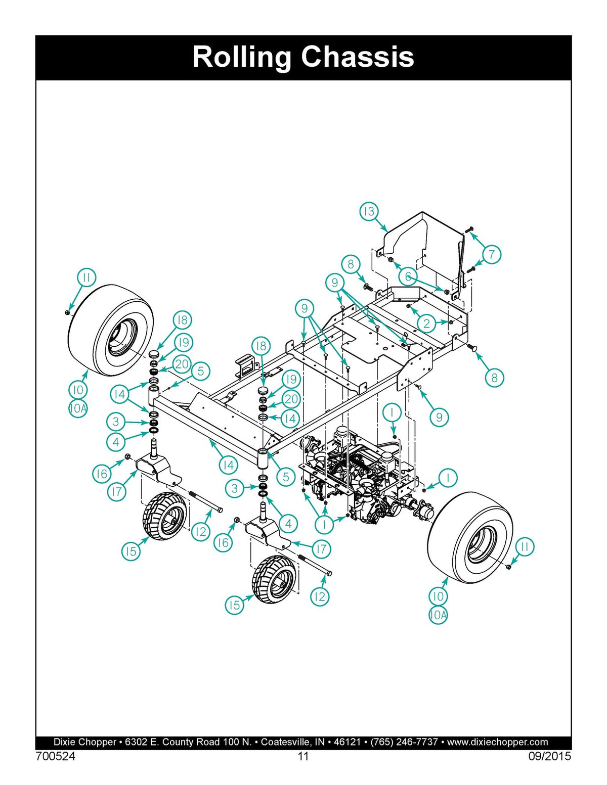 DIXIE CHOPPER Zee 2 Zero Turn Mower Illustrated Parts Manual 2015 - WIRE BOUND