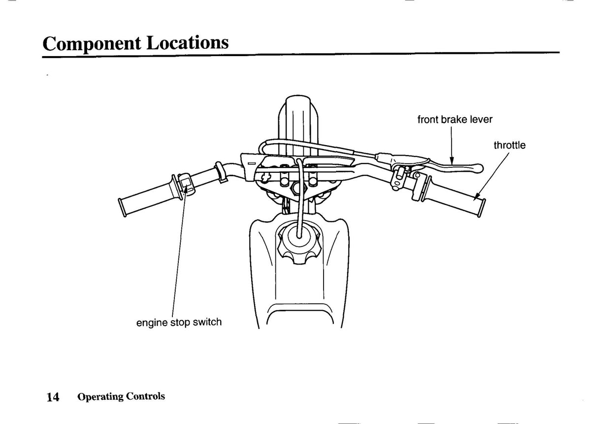 HONDA XR70R Owners Manual 1997 - STEEL WIRE BOUND - PROTECTIVE COVERS